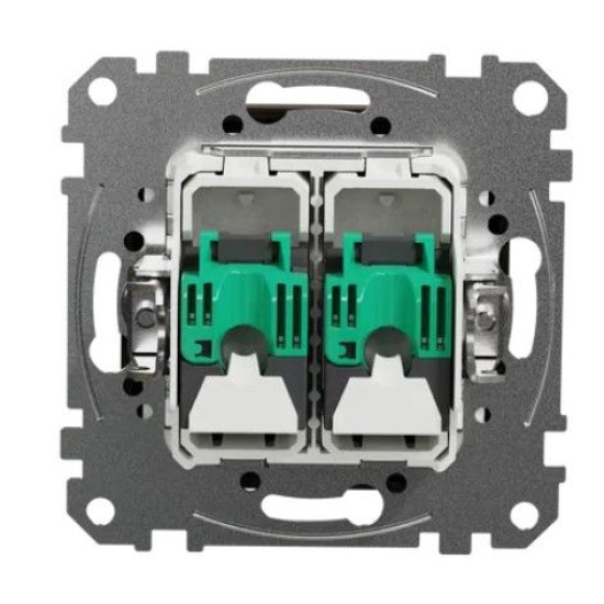 Подвійна комп'ютерна розетка Schneider Electric Sedna Design & Elements RJ45 кат. 5е UTP венге SDD181452