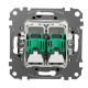 Подвійна комп'ютерна розетка Schneider Electric Sedna Design & Elements RJ45 кат. 5е UTP венге SDD181452