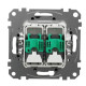 Подвійна комп'ютерна розетка Schneider Electric Sedna Design & Elements RJ45 кат. 5е UTP чорна SDD114452