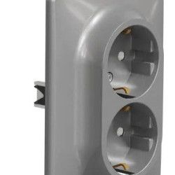 Подвійна розетка Schneider Electric Sedna Design з заземленням та шторками алюміній SDD313221