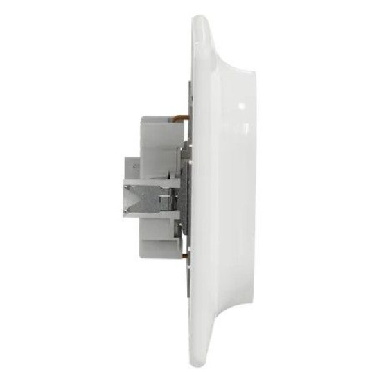 Подвійна розетка Schneider Electric Sedna Design з заземленням та шторками біла SDD311221