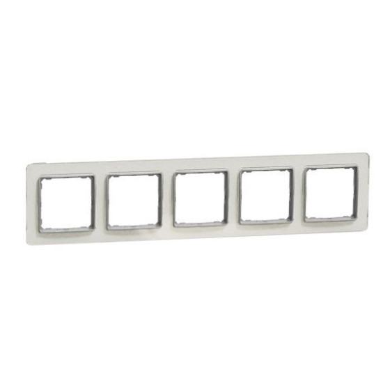 П'ятипостова рамка Schneider Electric Sedna Elements штучне біле скло SDD360805