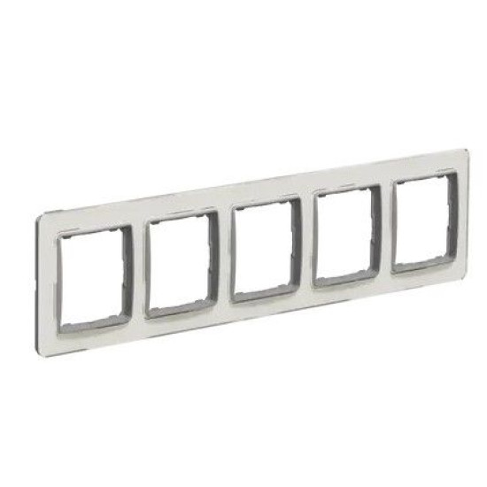 П'ятипостова рамка Schneider Electric Sedna Elements штучне біле скло SDD360805