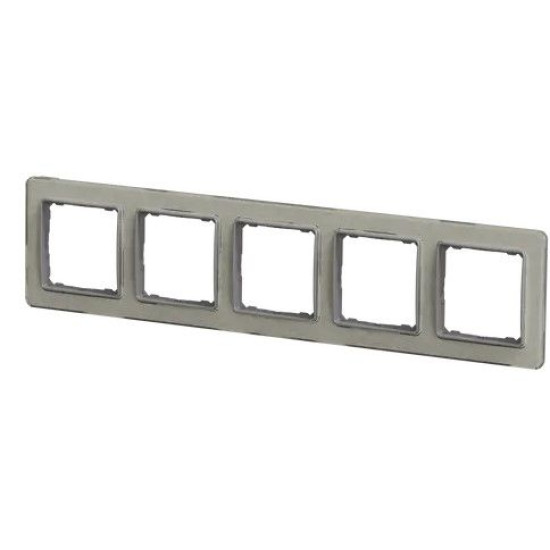 П'ятипостова рамка Schneider Electric Sedna Elements штучне біле скло SDD360805