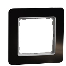Рамка одинарна Schneider Electric Sedna Elements штучне чорне скло SDD361801