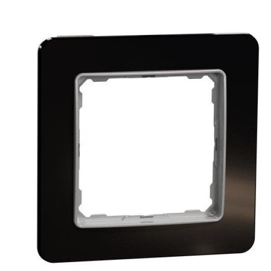 Рамка одинарна Schneider Electric Sedna Elements штучне чорне скло SDD361801