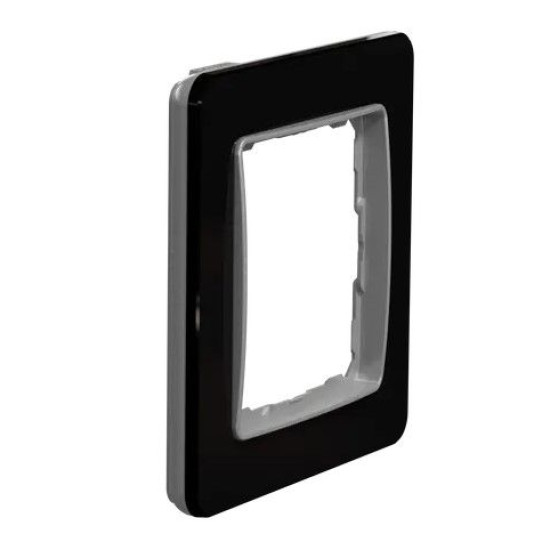 Рамка одинарна Schneider Electric Sedna Elements штучне чорне скло SDD361801