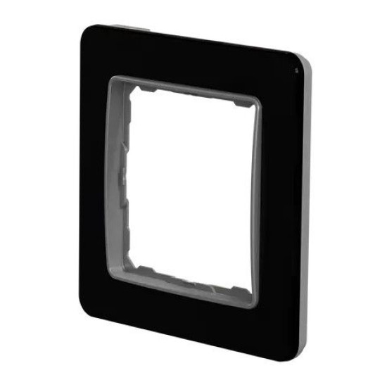 Рамка одинарна Schneider Electric Sedna Elements штучне чорне скло SDD361801