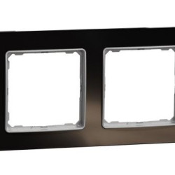 Рамка подвійна Schneider Electric Sedna Elements штучне чорне скло SDD361802