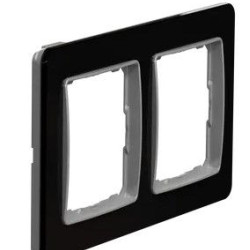 Рамка подвійна Schneider Electric Sedna Elements штучне чорне скло SDD361802