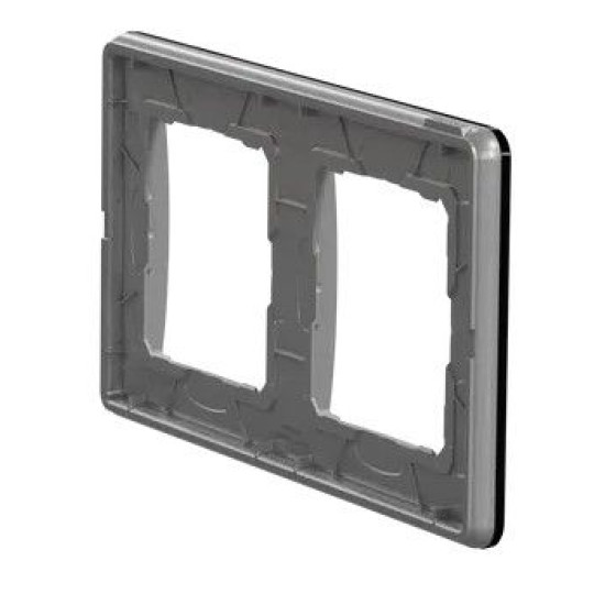 Рамка подвійна Schneider Electric Sedna Elements штучне чорне скло SDD361802