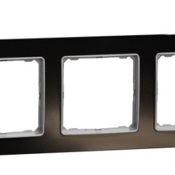 Рамка потрійна Schneider Electric Sedna Elements штучне чорне скло SDD361803