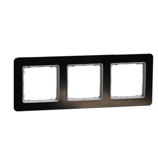 Рамка потрійна Schneider Electric Sedna Elements штучне чорне скло SDD361803