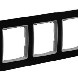 Рамка потрійна Schneider Electric Sedna Elements штучне чорне скло SDD361803