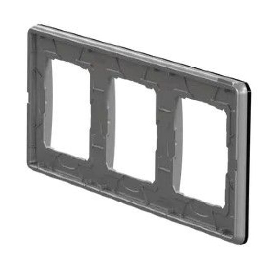 Рамка потрійна Schneider Electric Sedna Elements штучне чорне скло SDD361803