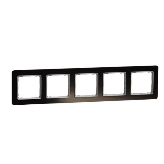 Рамка п'ятимісна Schneider Electric Sedna Elements штучне чорне скло SDD361805