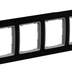 Рамка чотиримісна Schneider Electric Sedna Elements штучне чорне скло SDD361804
