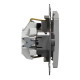 Розетка Schneider Electric Sedna Design & Elements з заземленням та шторками алюміній SDD113022