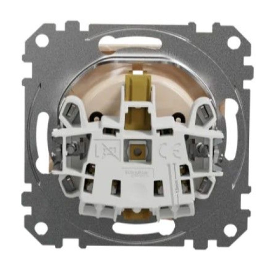 Розетка Schneider Electric Sedna Design & Elements з заземленням та шторками бежева SDD112022