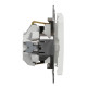 Розетка Schneider Electric Sedna Design & Elements з заземленням та шторками біла SDD111022