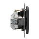 Розетка Schneider Electric Sedna Design & Elements з заземленням та шторками чорна SDD114022