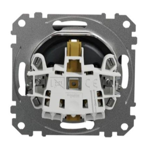 Розетка Schneider Electric Sedna Design & Elements з заземленням та шторками чорна SDD114022