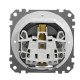 Розетка Schneider Electric Sedna Design & Elements з заземленням шторками та кришкою IP44 алюміній SDD213024