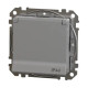 Розетка Schneider Electric Sedna Design & Elements з заземленням шторками та кришкою IP44 алюміній SDD213024