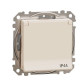 Розетка Schneider Electric Sedna Design & Elements з заземленням шторками та кришкою IP44 бежева SDD212024