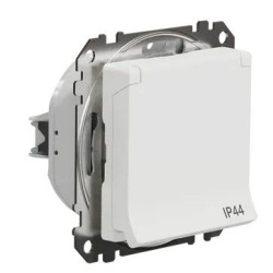 Розетка Schneider Electric Sedna Design & Elements з заземленням шторками та кришкою IP44 біла SDD211024