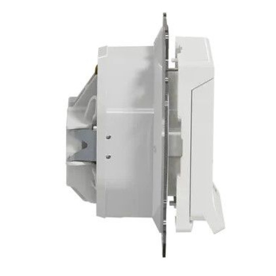 Розетка Schneider Electric Sedna Design & Elements з заземленням шторками та кришкою IP44 біла SDD211024