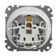 Розетка Schneider Electric Sedna Design & Elements з заземленням шторками та кришкою IP44 біла SDD211024