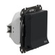 Розетка Schneider Electric Sedna Design & Elements з заземленням шторками та кришкою IP44 чорна SDD214024