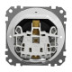 Розетка Schneider Electric Sedna Design & Elements з заземленням шторками та кришкою IP44 чорна SDD214024
