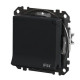 Розетка Schneider Electric Sedna Design & Elements з заземленням шторками та кришкою IP44 чорна SDD214024