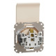 Розетка Schneider Electric Sedna Design & Elements з заземленням шторками та кришкою бежева SDD112024