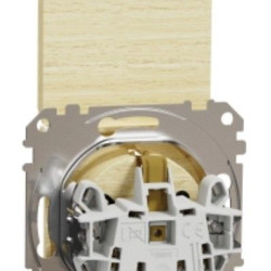 Розетка Schneider Electric Sedna Design & Elements з заземленням шторками та кришкою береза SDD180024