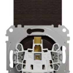 Розетка Schneider Electric Sedna Design & Elements з заземленням шторками та кришкою венге SDD181024