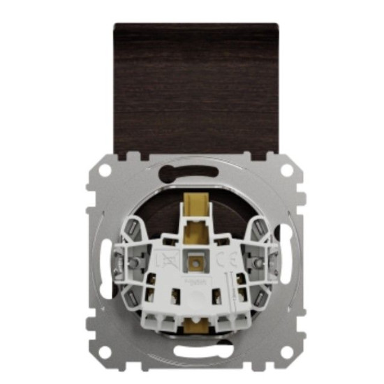 Розетка Schneider Electric Sedna Design & Elements з заземленням шторками та кришкою венге SDD181024