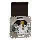 Розетка Schneider Electric Sedna Design & Elements з заземленням шторками та кришкою венге SDD181024