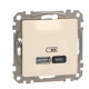 Розетка USB Schneider Electric Sedna Design & Elements A+C 3A 45Вт бежева SDD112404