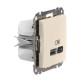 Розетка USB Schneider Electric Sedna Design & Elements A+C 3A 45Вт бежева SDD112404