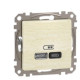 Розетка USB Schneider Electric Sedna Design & Elements A+C 3A 45Вт береза SDD180404