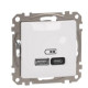 Розетка USB Schneider Electric Sedna Design & Elements A+C 3A 45Вт біла SDD111404