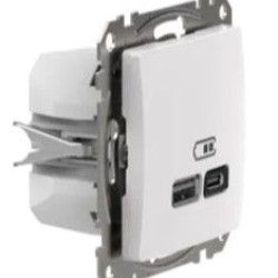 Розетка USB Schneider Electric Sedna Design & Elements A+C 3A 45Вт біла SDD111404