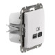 Розетка USB Schneider Electric Sedna Design & Elements A+C 3A 45Вт біла SDD111404