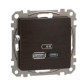 Розетка USB Schneider Electric Sedna Design & Elements A+C 3A 45Вт венге SDD181404