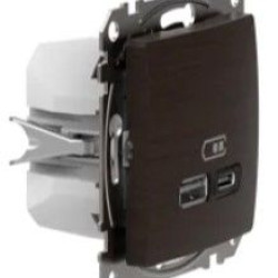 Розетка USB Schneider Electric Sedna Design & Elements A+C 3A 45Вт венге SDD181404