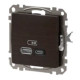 Розетка USB Schneider Electric Sedna Design & Elements A+C 3A 45Вт венге SDD181404