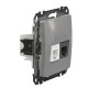 Телефонна/комп'ютерна розетка Schneider Electric Sedna Design & Elements RJ11+RJ45 кат. 6 UTP алюміній SDD113468